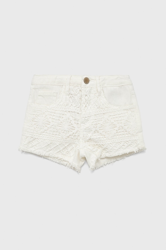 Desigual pantaloni scurti din denim pentru copii 22SGDD01 alb SS22
