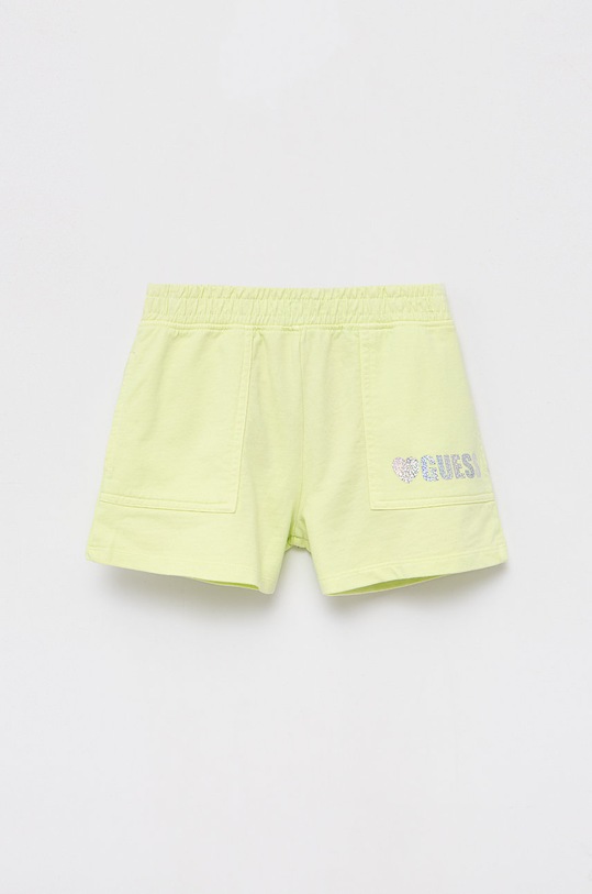 Dětské bavlněné šortky Guess pletenina žlutá K2GQ11.KB4O0
