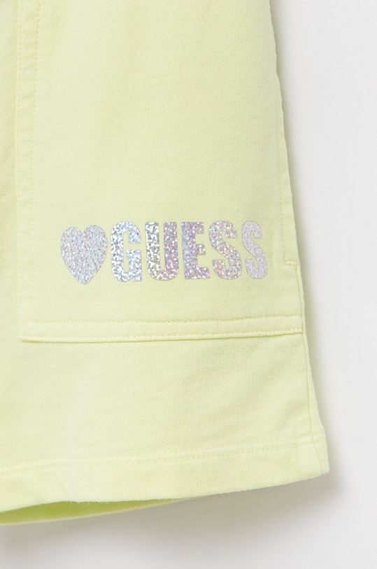 DÍVKA Dětské bavlněné šortky Guess K2GQ11.KB4O0 žlutá