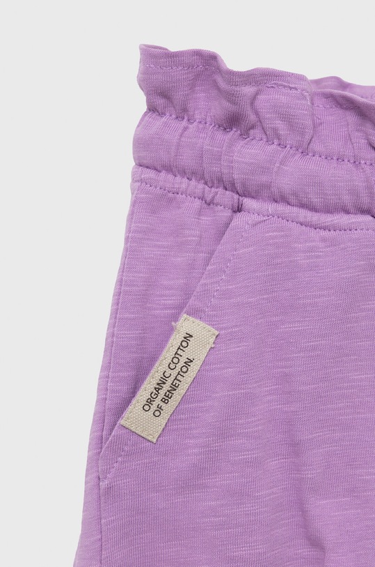 Fete United Colors of Benetton pantaloni scurți din bumbac pentru copii 3F42C900U.G violet