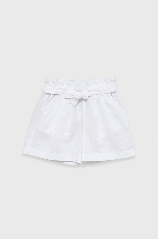 Dětské plátěné šortky United Colors of Benetton látka bílá 4BE7C9005.G