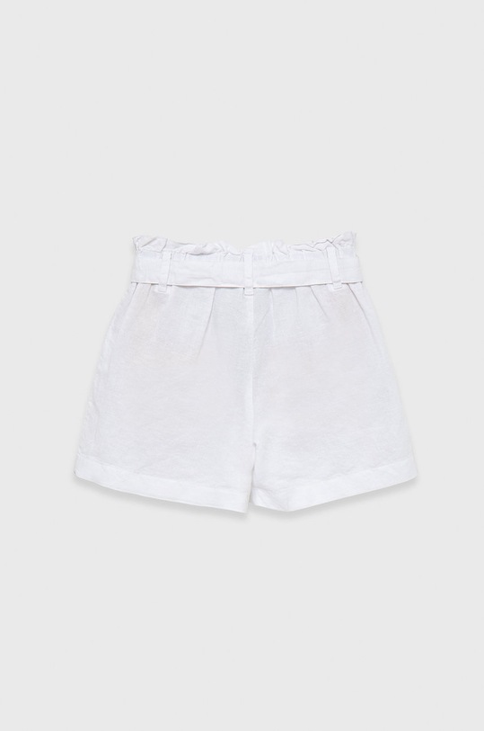 Dětské plátěné šortky United Colors of Benetton 4BE7C9005.G bílá SS22