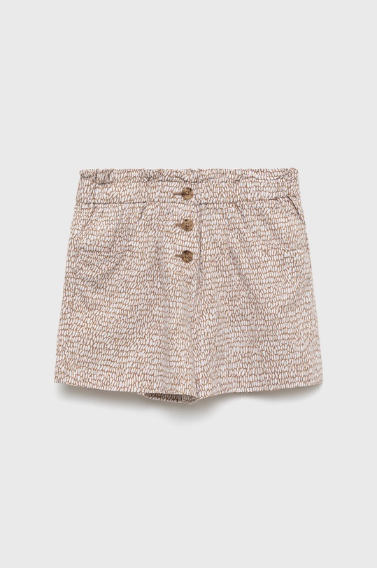 Dětské plátěné šortky United Colors of Benetton len béžová 4PL9C900G.G