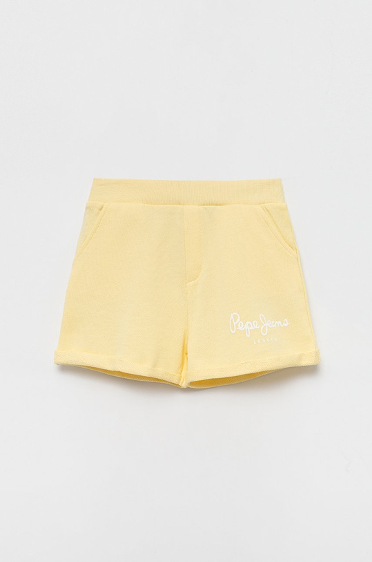 Detské bavlnené šortky Pepe Jeans bavlna žltá PG800775.037