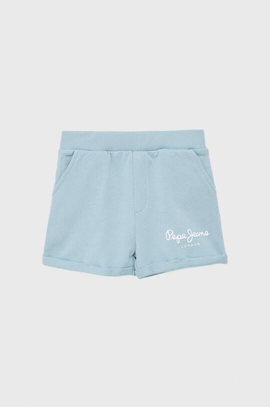 Dětské bavlněné šortky Pepe Jeans pletenina modrá PG800775.516