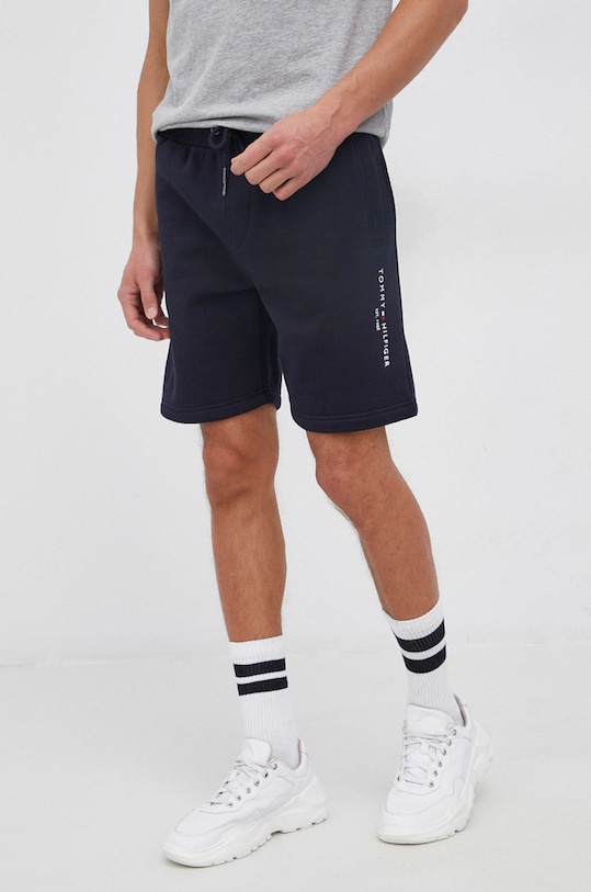 Šortky Tommy Hilfiger pletenina tmavomodrá MW0MW22198.PPYY
