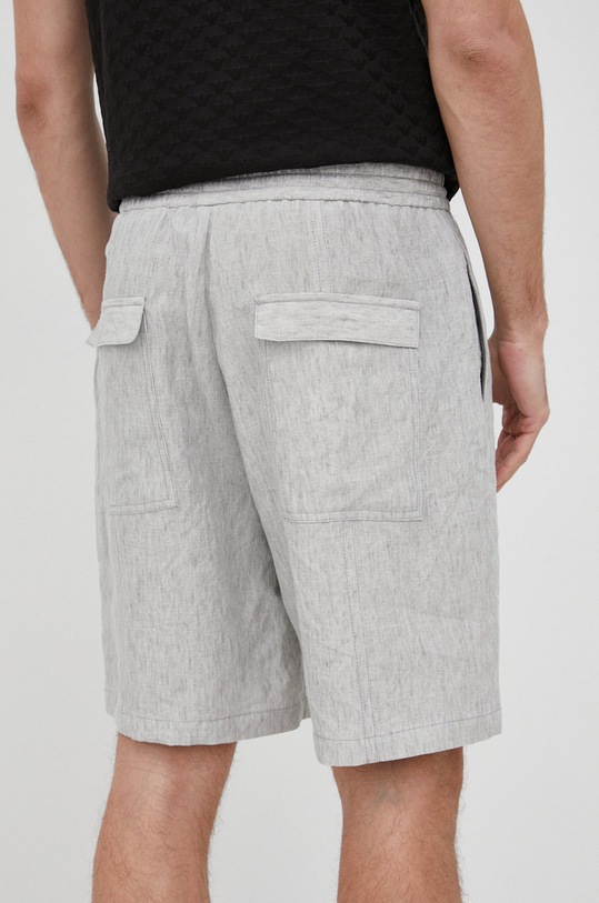 Oblečenie Ľanové šortky Emporio Armani I1P940.I1448 sivá
