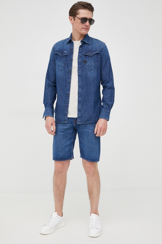 Tiger Of Sweden szorty jeansowe jeans niebieski T70882002