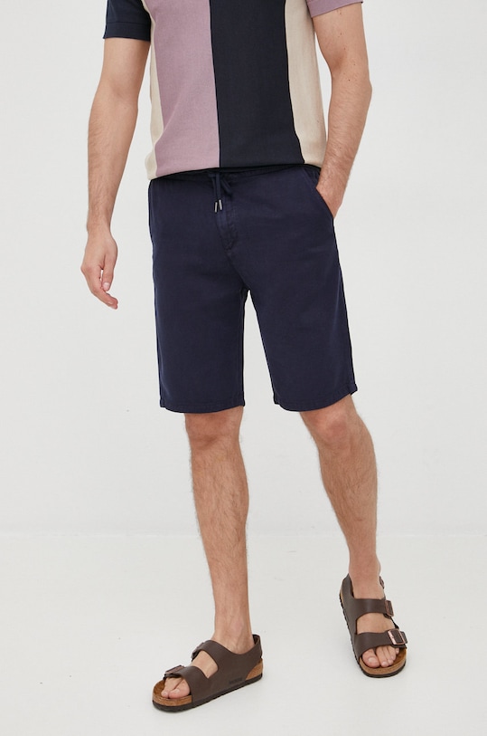 Kraťasy Guess látka námořnická modř M2GD02.WEHW3