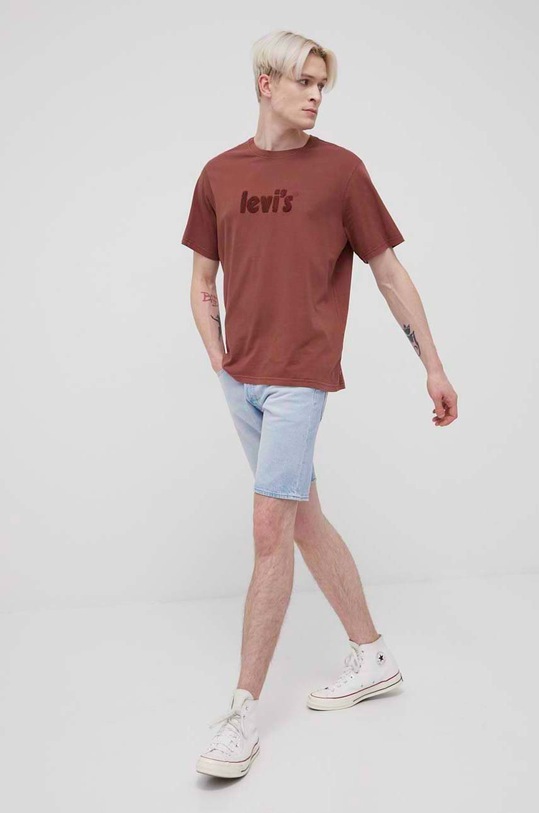 Levi's pantaloni scurti jeans 36512.0149 albastru SS22