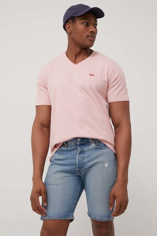 Levi's szorty jeansowe z elastanem niebieski 36512.0154