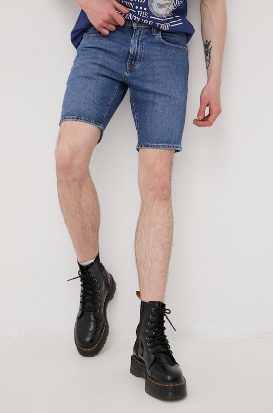 Levi's szorty jeansowe tkanina granatowy 39387.0050