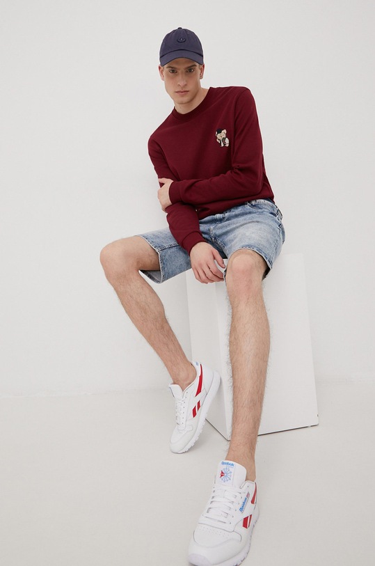 Produkt by Jack & Jones szorty jeansowe wzorzyste niebieski 12204749.LightBlueD