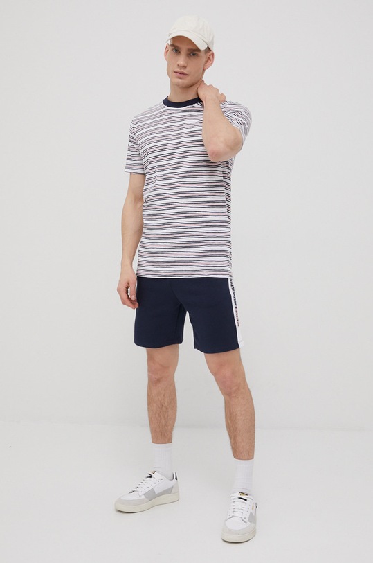 Produkt by Jack & Jones szorty drobny wzór granatowy 12205067.White