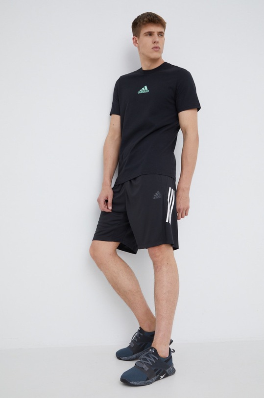 Шорти для бігу adidas Performance 3-stripes FM2107 FM2107 чорний AW22
