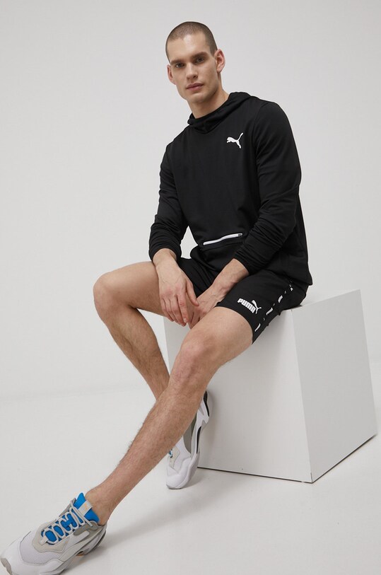 Puma pantaloni scurți de antrenament ESS+ Tape 849043 negru SS24