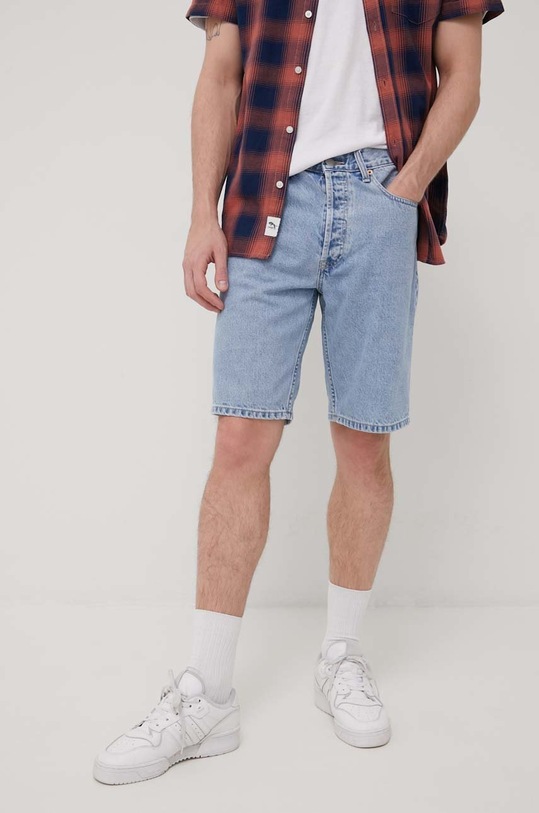 Bavlněné riflové kraťasy Dr. Denim riflovina modrá 2120102G8.G81