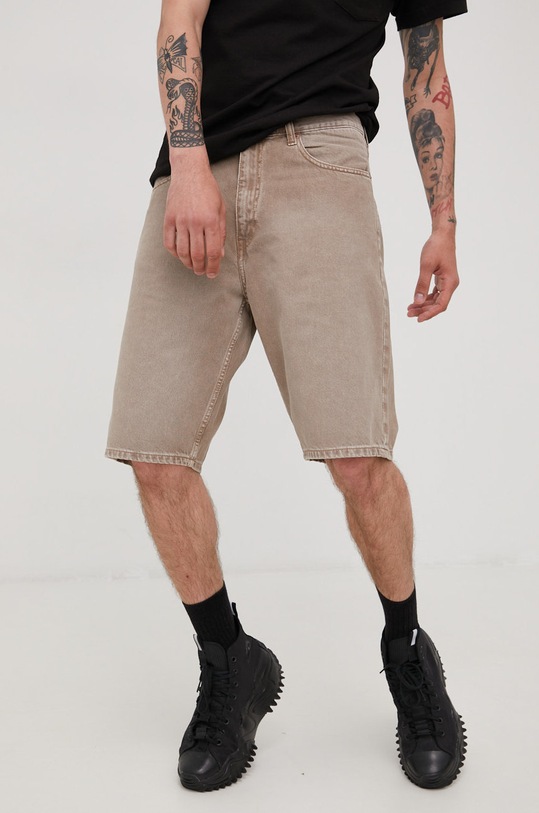 Dr. Denim szorty bawełniane bawełna brązowy 211010364.641
