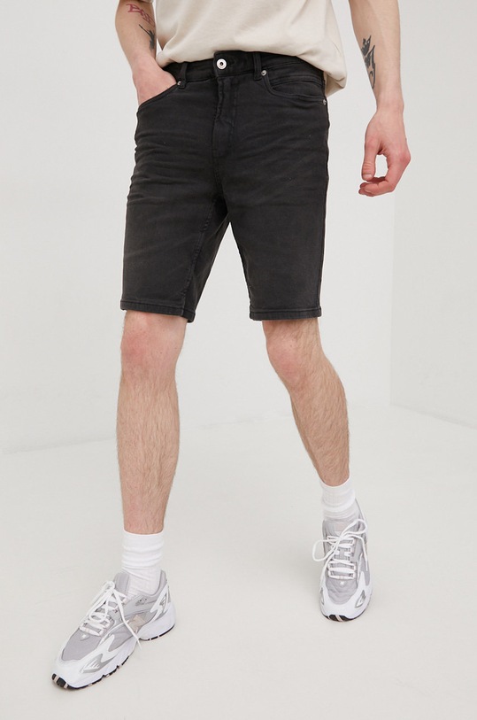 Solid pantaloni scurti jeans jeans gri 21104984.700033