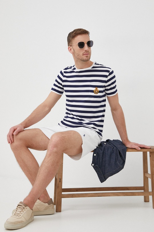 Polo Ralph Lauren pantaloni scurti 710644995042 alb SS22