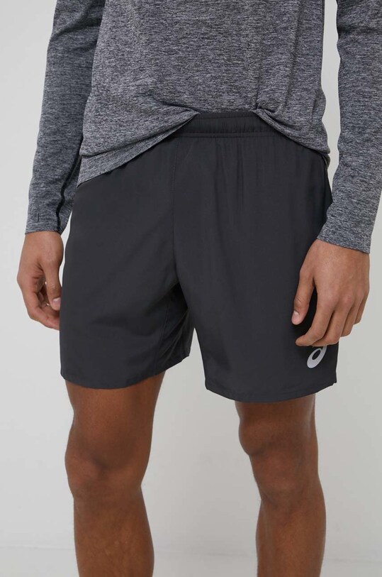 Asics pantaloni scurți de alergare panza negru 2011C337.020