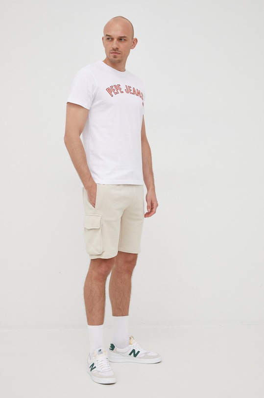 Bavlnené šortky Pepe Jeans Drake PM800911.819 béžová SS22