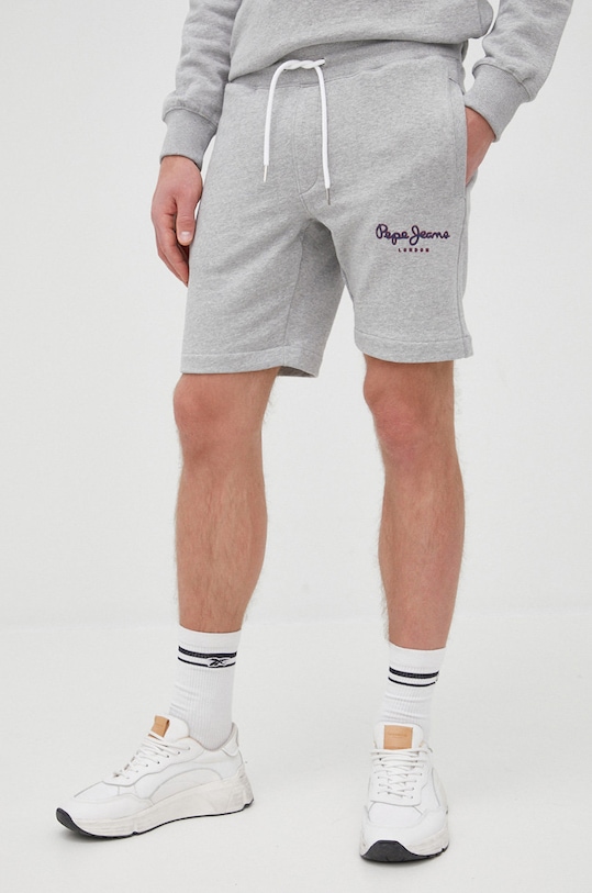 Pepe Jeans pamut rövidnadrág George Short nyomtatásos szürke PM800912.933