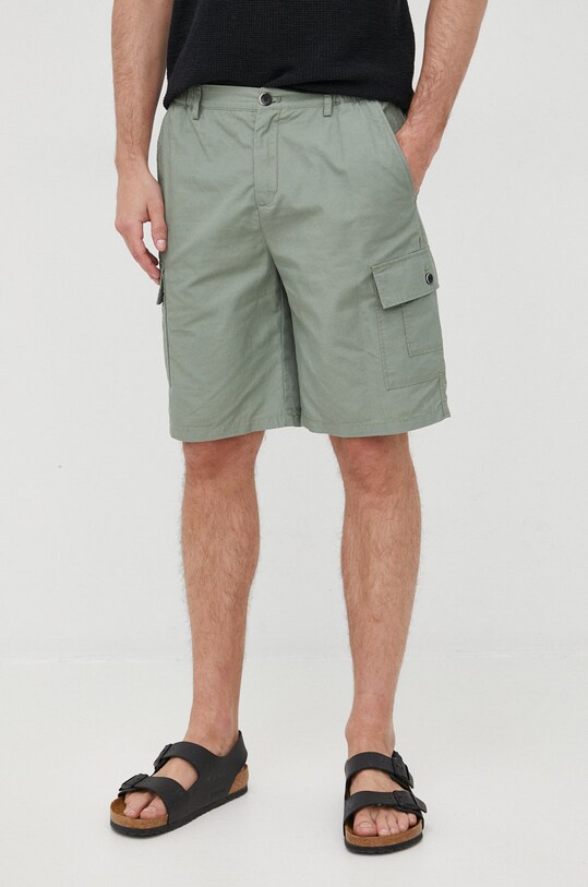Sisley pantaloni scurti din bumbac bumbac verde 4LPKS900I.075