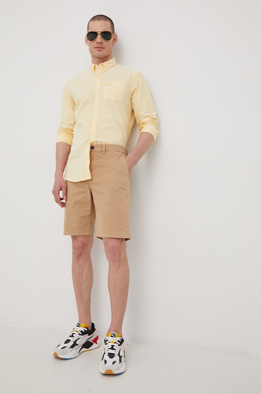 Superdry szorty z elastanem beżowy M7110334A.5YE