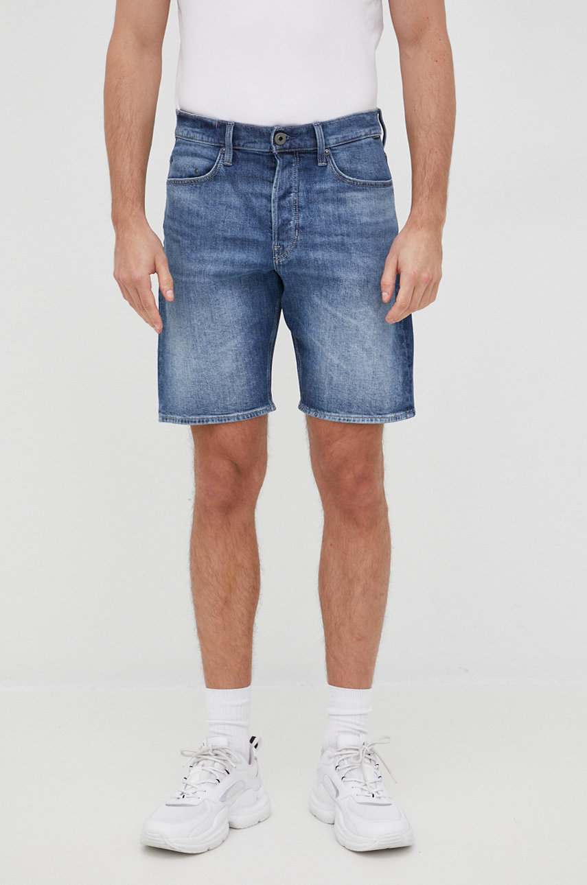 G-Star Raw szorty jeansowe D20776.C911 z elastanem niebieski D20776.C911