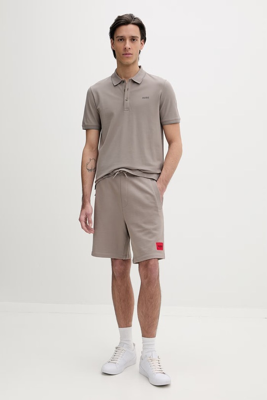 HUGO pantaloni scurți din bumbac 50466196 bej AA00