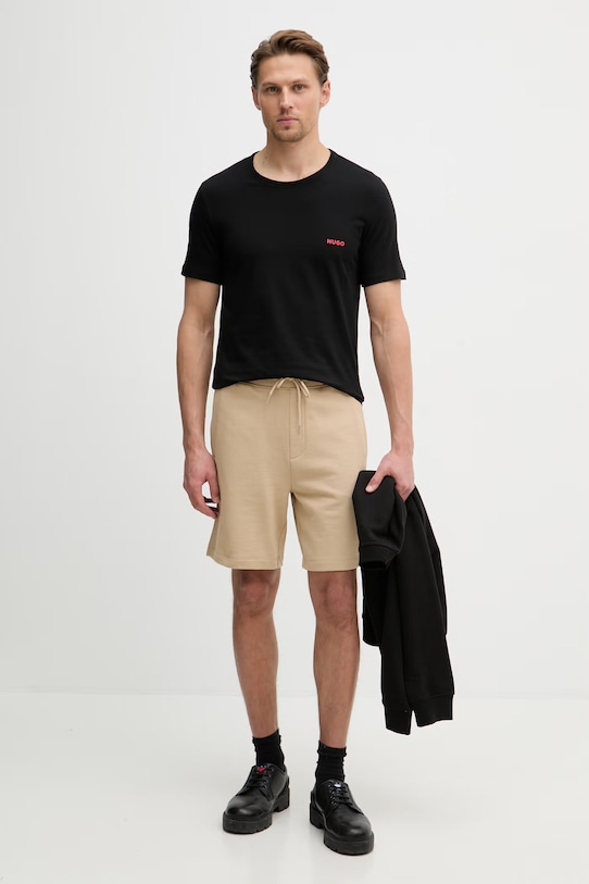 HUGO trenirka kratke hlače moške bombažne Diz222 50466196 bež AA00