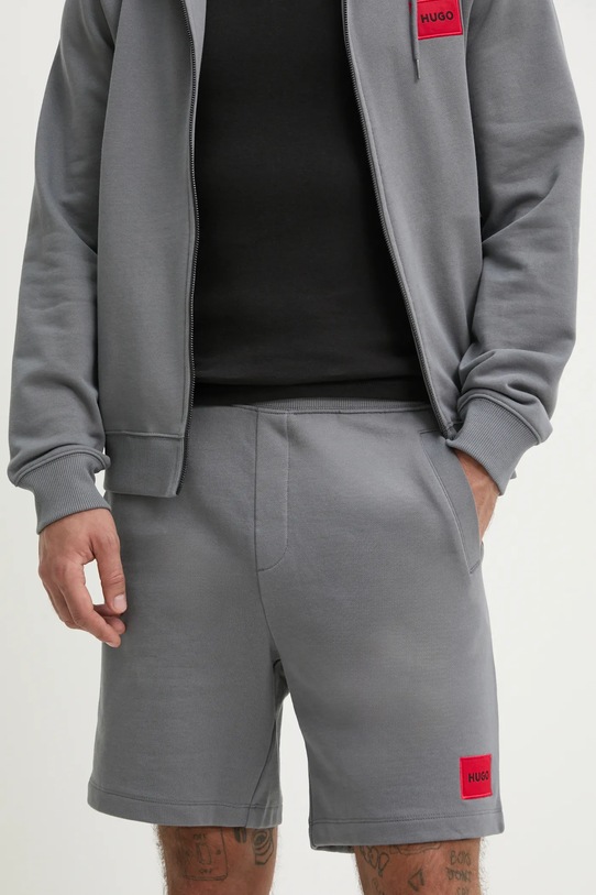 Bavlnené šortky HUGO Diz222 sivá 50466196