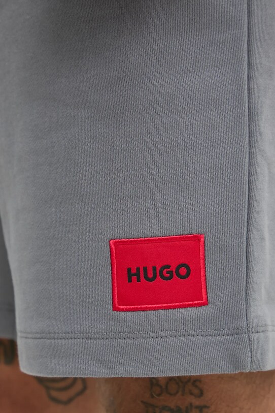 Bavlnené šortky HUGO Diz222 sivá 50466196