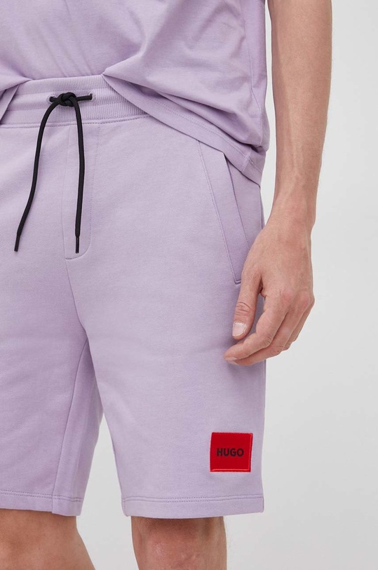 Bavlnené šortky HUGO Diz222 fialová 50466196