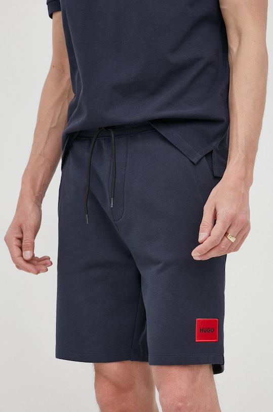 HUGO pantaloncini in cotone maglia blu navy 50466196