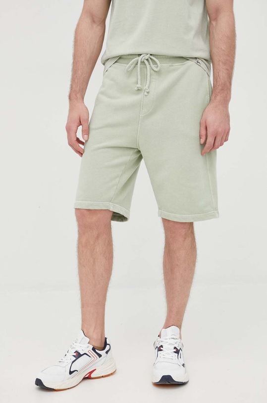 Bavlněné šortky United Colors of Benetton bavlna zelená 3HQLU900B.911