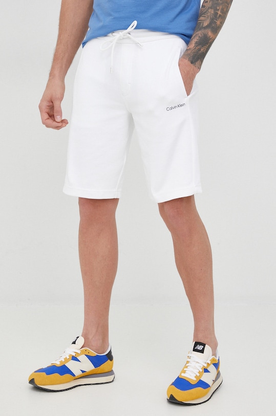Calvin Klein pantaloni scurti tricotaj alb K10K109430.PPYY