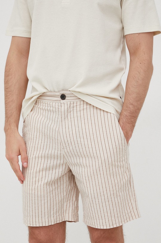 Selected Homme szorty 16084391.Incense beżowy SS22