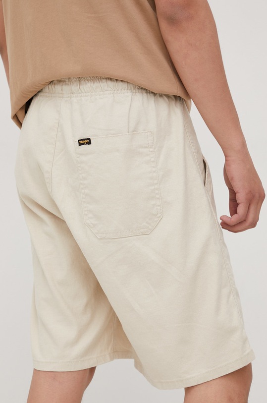 Odzież Wrangler szorty z domieszką lnu W11DD9235 beżowy