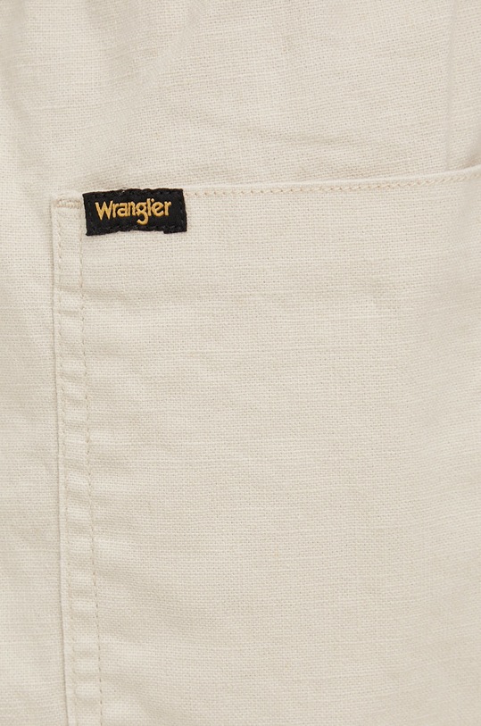 Wrangler szorty z domieszką lnu beżowy W11DD9235
