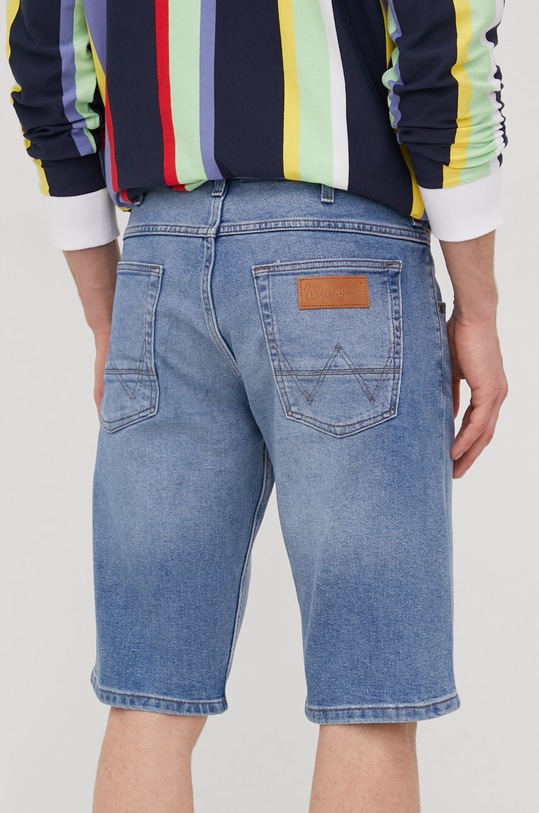 Odzież Wrangler szorty jeansowe W15VYL29R niebieski