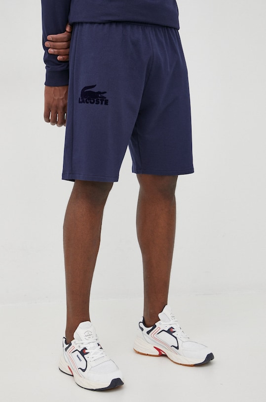 Lacoste pantaloni scurti tricotaj bleumarin GH5421