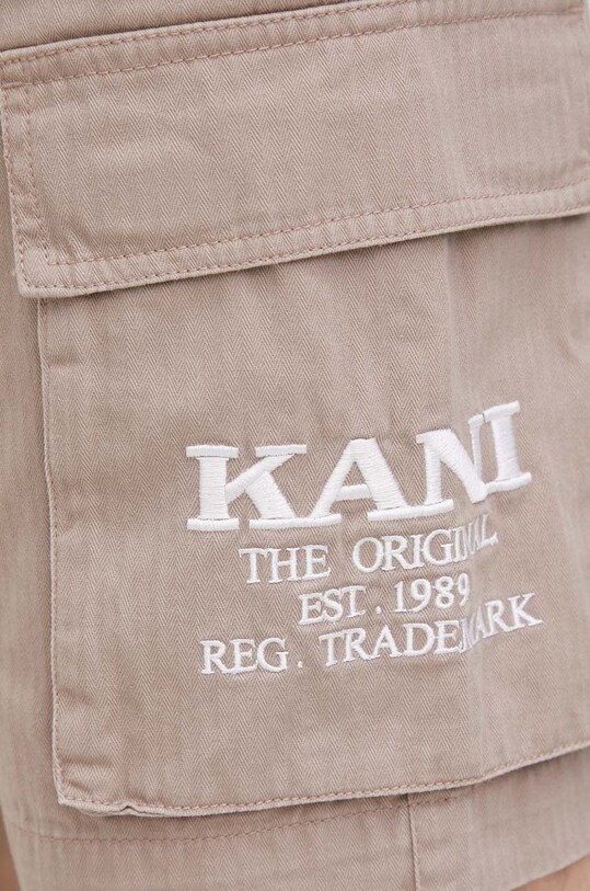 Βαμβακερό σορτσάκι Karl Kani μπεζ KM2210521