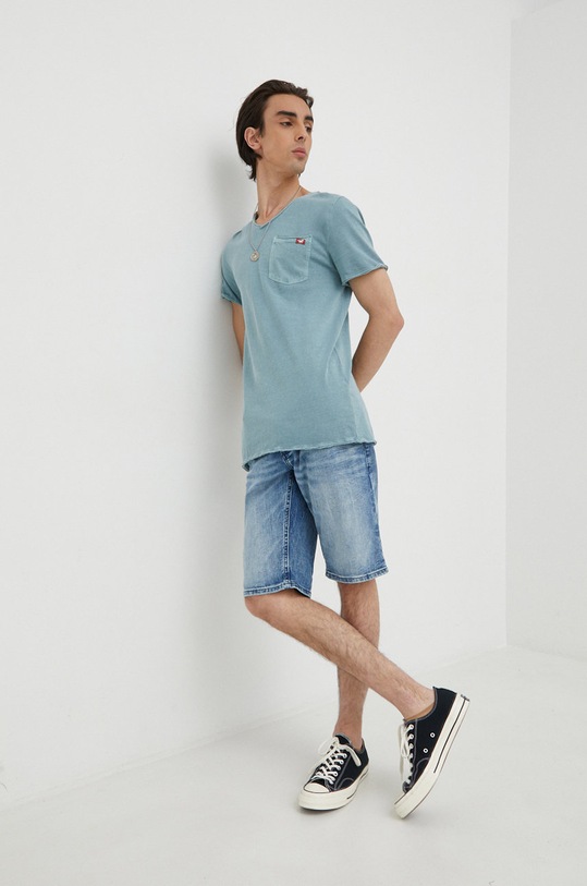 Mustang szorty jeansowe Michigan Short 1012942.5000.313 niebieski SS22
