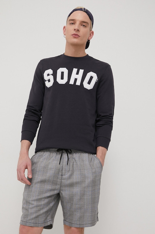 Brave Soul pantaloni scurti panza negru MSRT.CAMONT.BLA