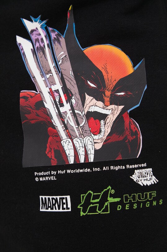 HUF szorty x Marvel czarny pt00260