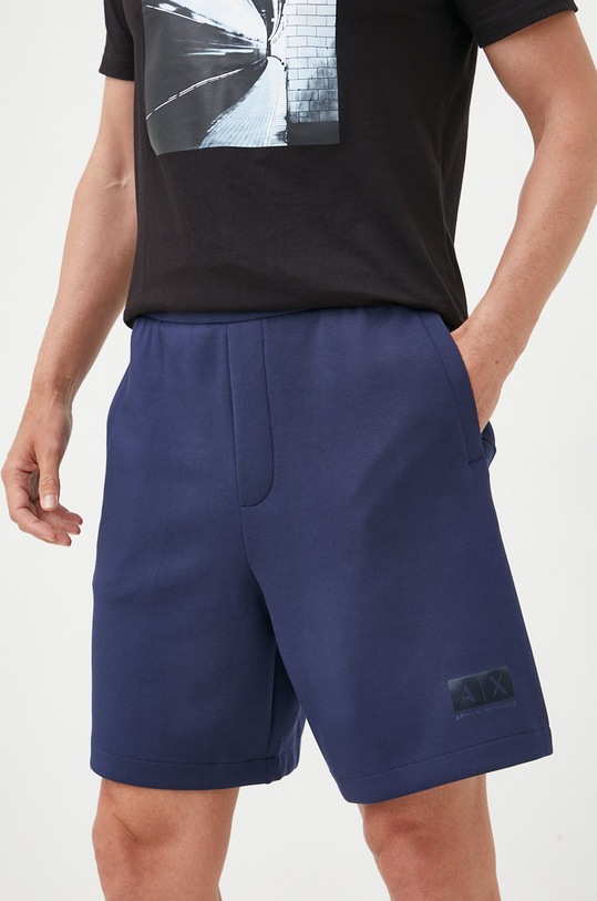 Armani Exchange szorty 3LZSHC.ZJZDZ z elastanem granatowy 3LZSHC.ZJZDZ