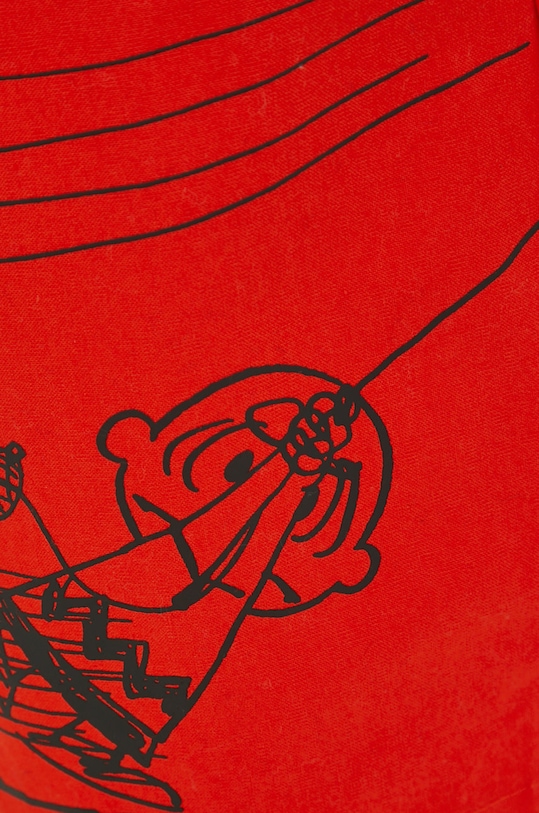 Bavlněné šortky Converse 10024377.A01 červená