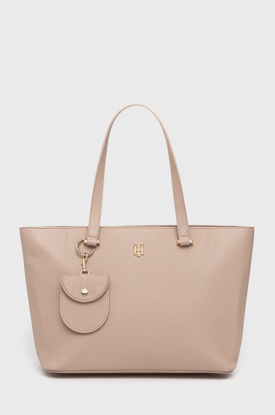 Kabelka Tommy Hilfiger imitácia kože béžová AW0AW10950.PPYY